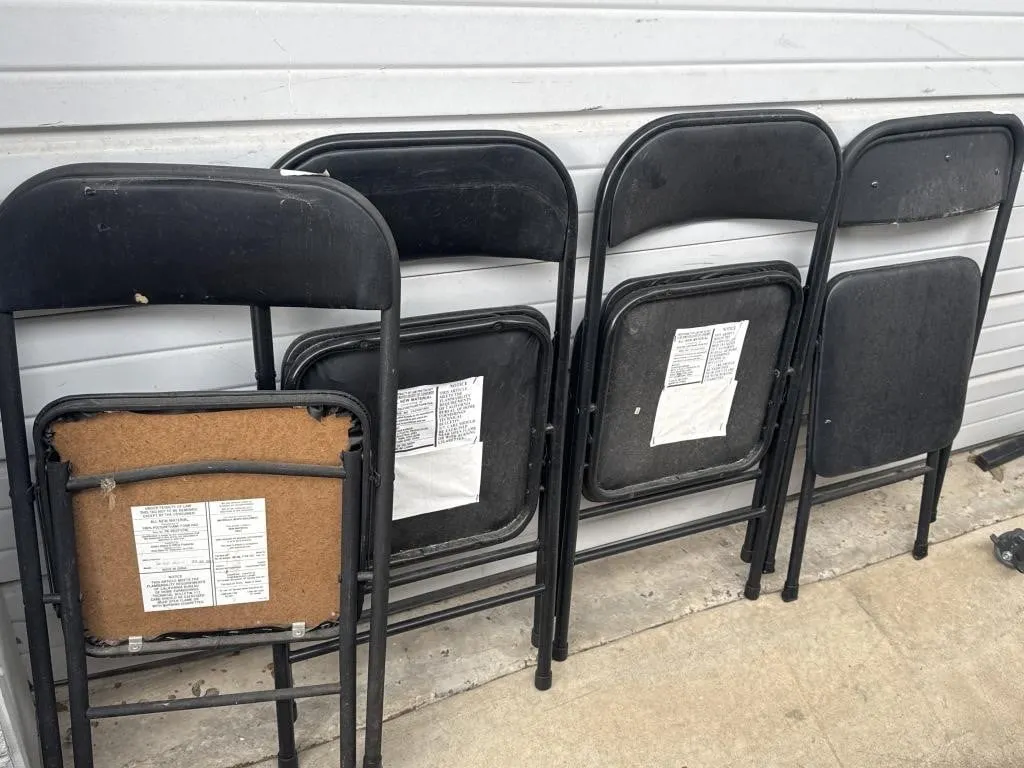 (4) Cushioned Folding Chairs
