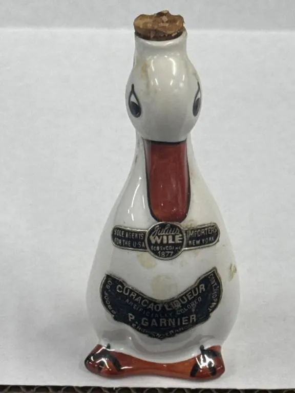 1930'S GARNIER FRANCE FIGURAL DUCK PORCELAIN