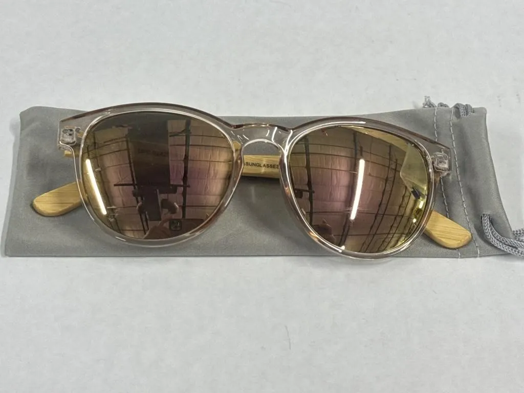 Piranha Eyewear Stax II Round Bamboo Sunglasses