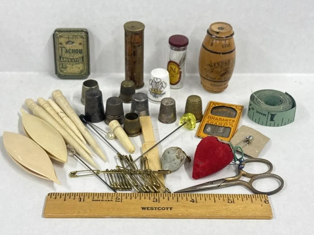Assortment of Antique and Vintage Sewing Notions