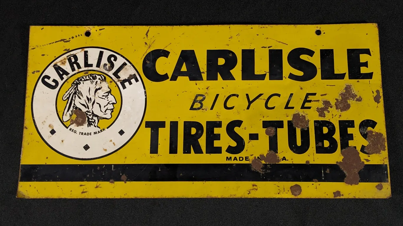 TIN SIGN CARLISLE BICYCLE TIRES & TUBES