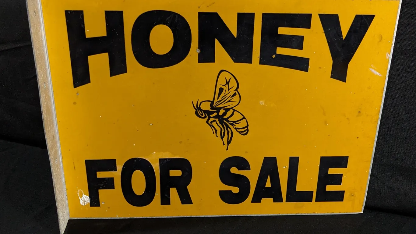 ALUMINUM FLANGE SIGN HONEY FOR SALE