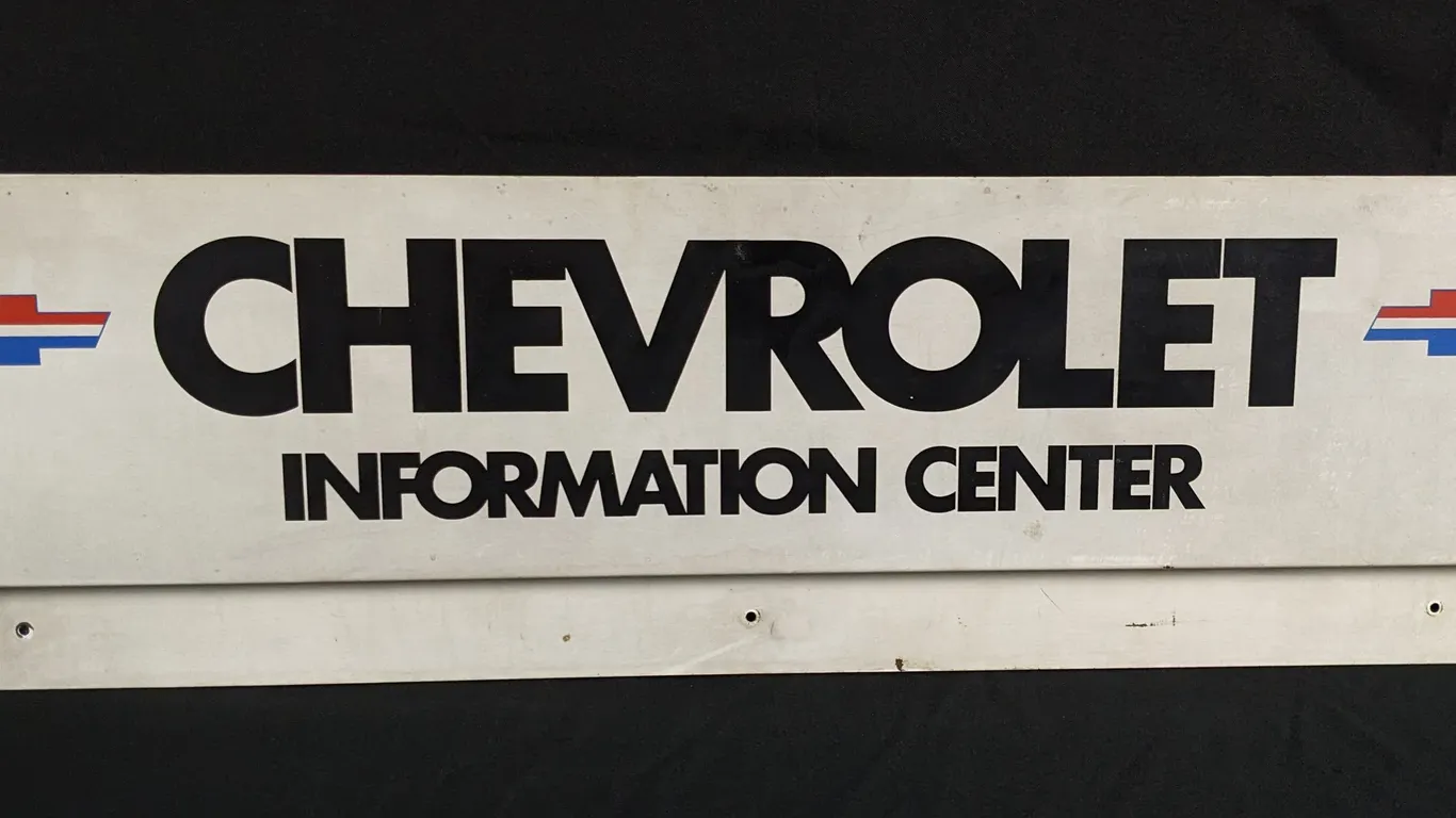 TIN RACK SIGN CHEVROLET INFORMATION CENTER