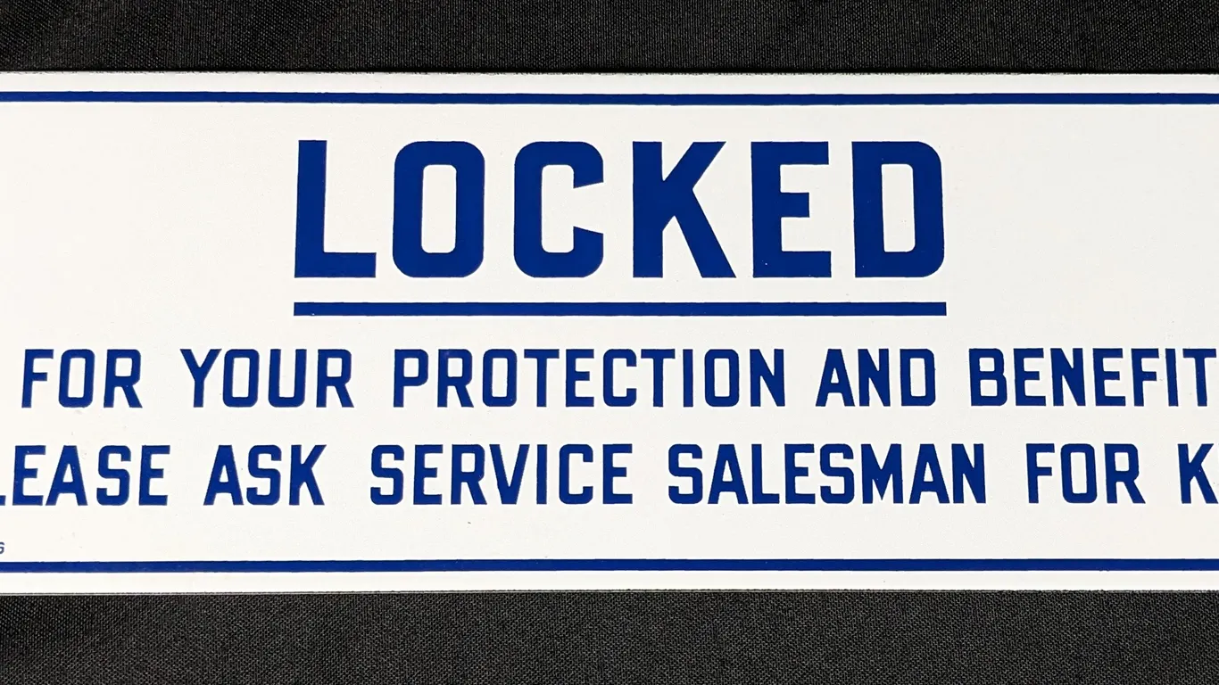 PORCELAIN GAS STATION RESTROOM SIGN