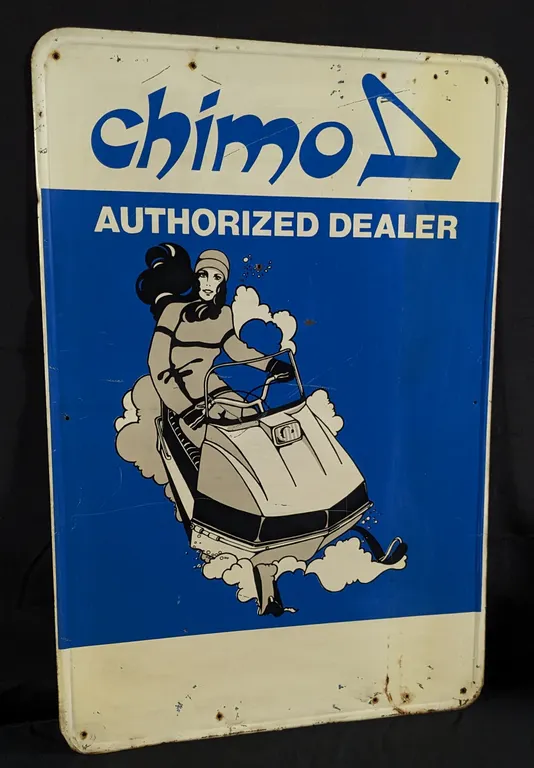 TIN SIGN CHIMO SNOWMOBILE AUTHORIZED DEALER