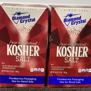 *NEW* 2 Diamond Crystal Pure & Natural Kosher Salt - Best By 3 Years After Opening