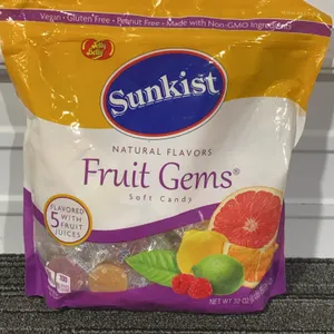 *NEW* Sunkist Fruit Gems Soft Candy Individually Wrapped 2 LB. Bag - Best By: 4/2027