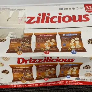 **NEW** Drizzilicious Mini Rice Cake Bites Variety Pack, 32 Count - Best By: 2/2027