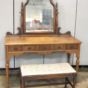 Holland Furniture Co. Vanity with Mirror and Bench, 3 Pieces