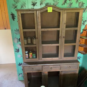 Wooden Cupboard - Contents Included