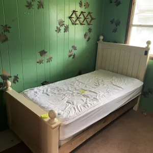 Twin Bed Frame - Wood Supports Included - Mattress Not Included