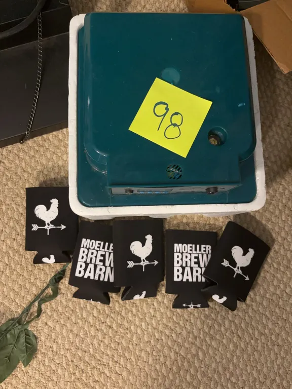 Egg Incubator with Accessories and Moeller Brew Barn Drink Koozies