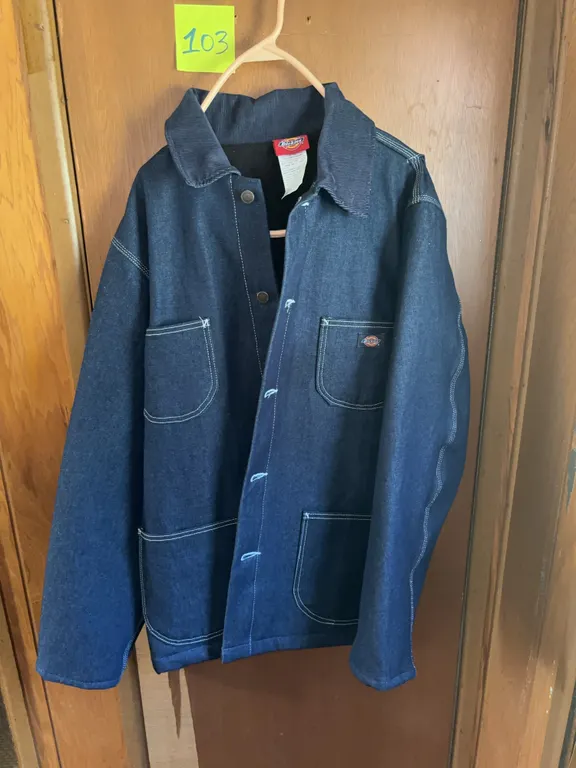Dickies Denim Chore Coat, Size Large