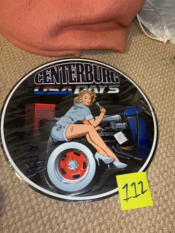 Centerburg USA Days Round Metal Sign