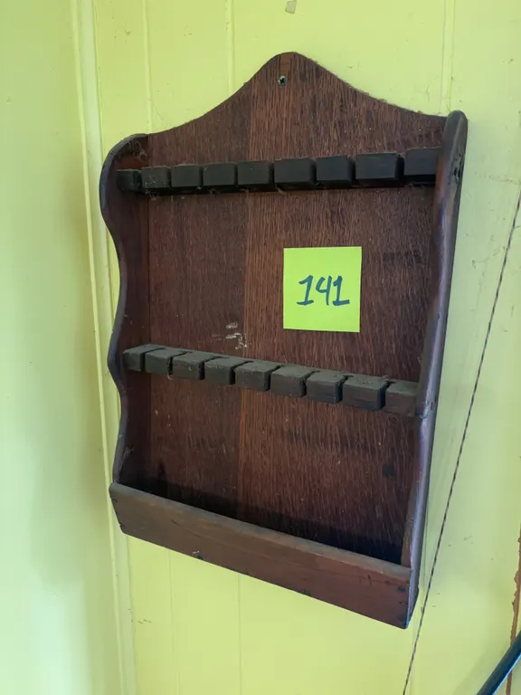 Wall-Mounted Wooden Spoon Rack Shelf