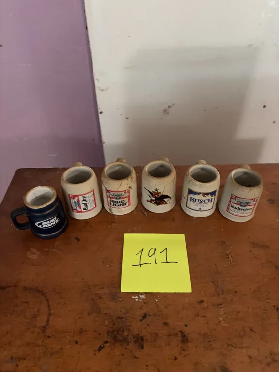 Miniature Ceramic Beer Mugs