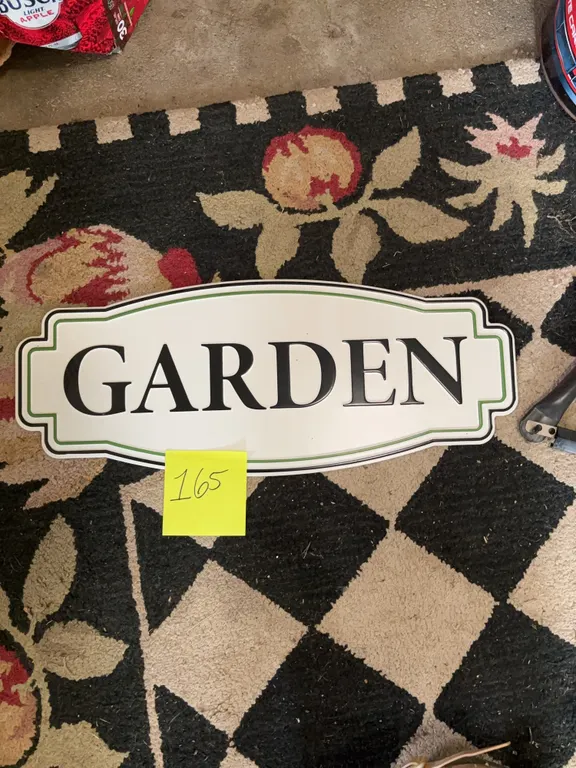 trueliving 'GARDEN' Hanging Metal Sign