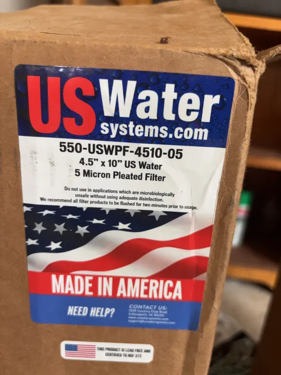 7 - 4.5" x 10" US Water 5 Micron Pleated Filter