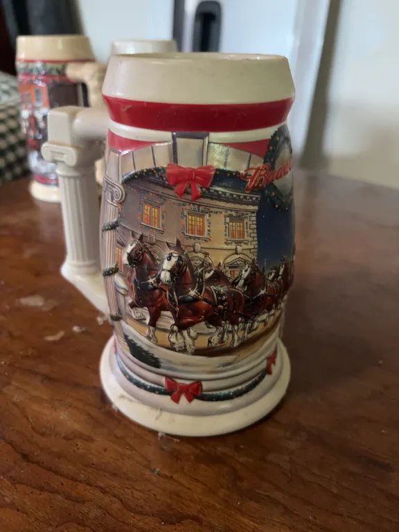 2001 Budweiser Holiday Stein - Holiday at the Capitol