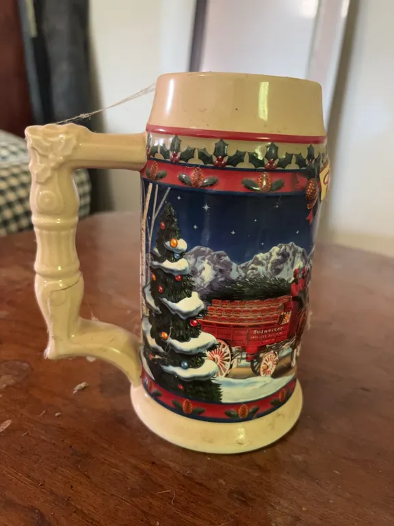 Old Towne Holiday Budweiser Holiday Stein