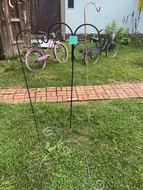 3 Metal Garden Hangers Lot