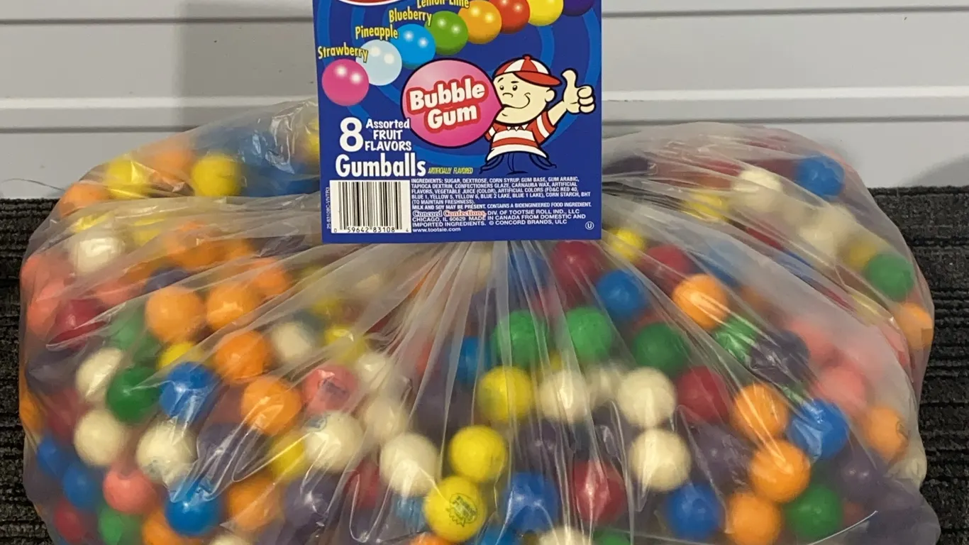 *NEW* Dubble Bubble Assorted Gumballs Bulk Bag - Best By: Not Visible