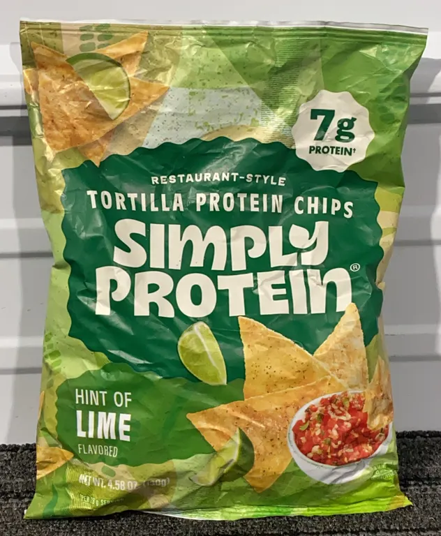 *NEW* SimplyProtein Restaurant Style Tortilla Chips, Hint of Lime - Best By: Not Visible