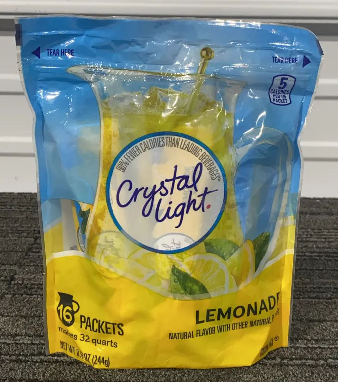 *NEW* Crystal Light Natural Lemonade Drink Mix, 16 Pitcher Packets - Best By: 9/2027