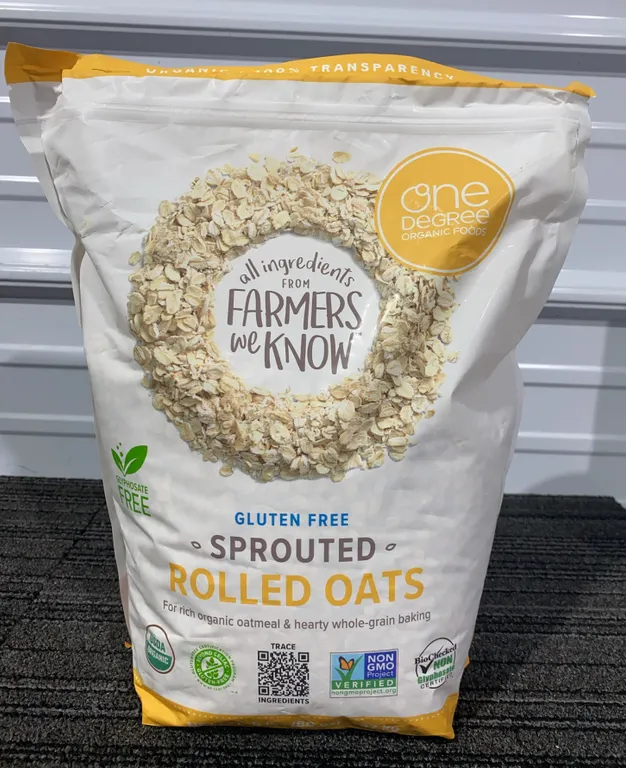 *NEW* One Degree Sprouted Rolled Oats, 5 LB Bag - Best By: 3/2027