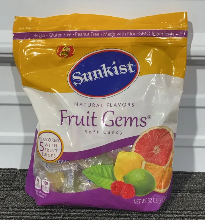 *NEW* Jelly Belly Sunkist Fruit Gems Soft Candy Individually Wrapped 2 LB. Bag - Best By 4/2027