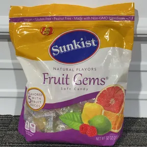 *NEW* Jelly Belly Sunkist Fruit Gems Soft Candy Individually Wrapped 2 LB. Bag - Best By 4/2027