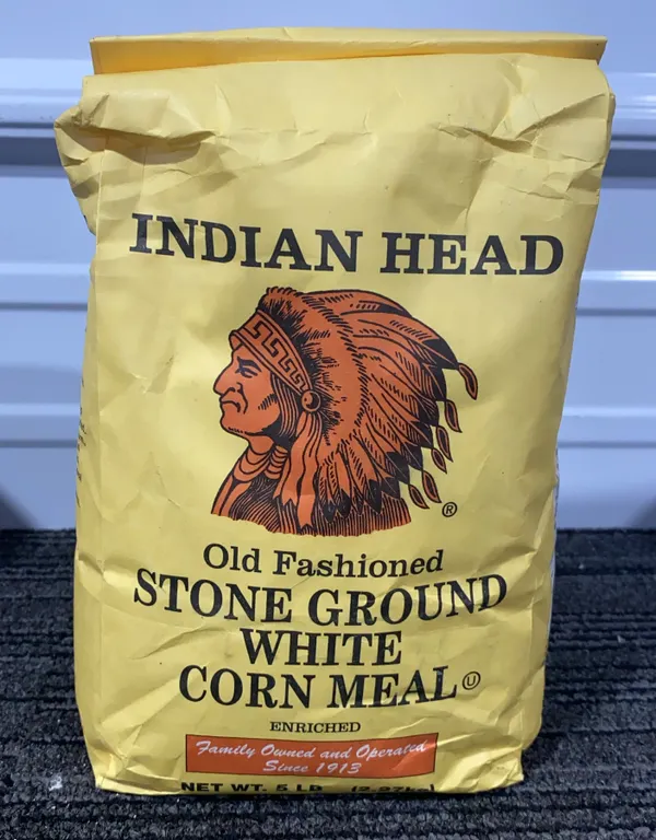 *NEW* Indian Head Old Fashioned Stone Ground White Corn Meal, 5 lb - Best By: 9/19/26