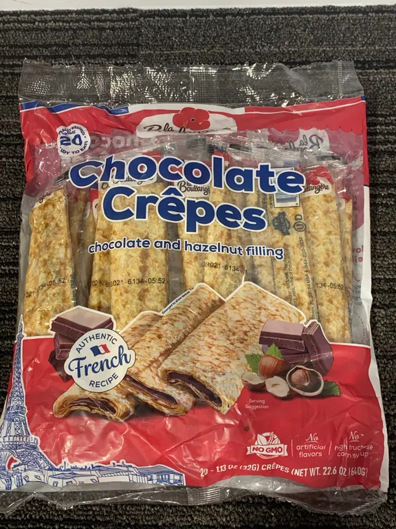 *NEW* La Boulangère Chocolate Hazelnut Crêpes, Pack of 40 - Best By: 7/6/2026