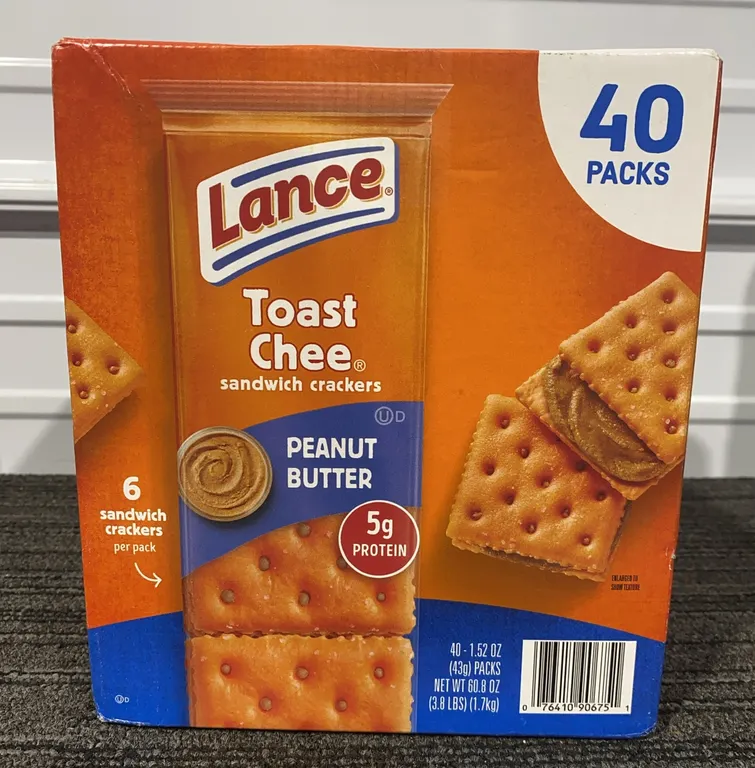 *NEW* Lance ToastChee Peanut Butter Crackers, 40 Pack - Best By: 9/12/2026