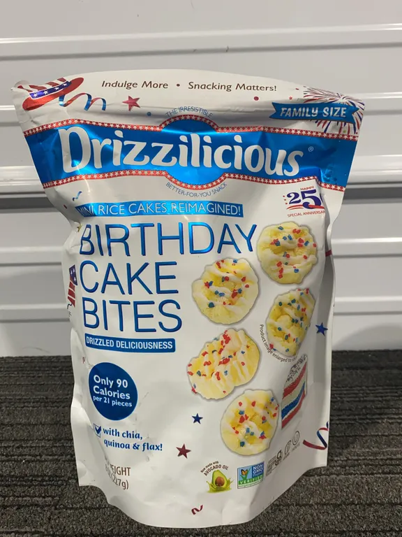 *NEW* Drizzilicious Birthday Cake Mini Rice Cake Bites - Best By 1/2027