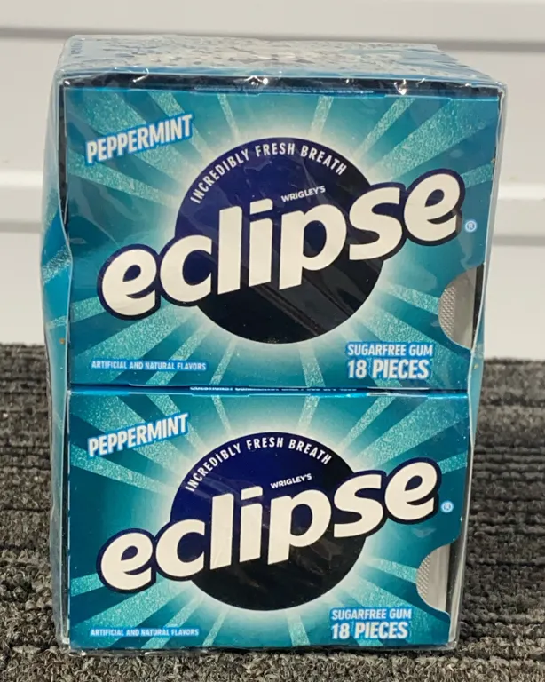 *NEW* Wrigley's Eclipse Peppermint Sugarfree Gum, 8 Packs - Best By: 10/2028