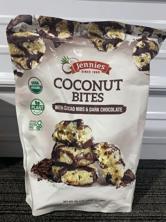 *NEW* Jennies Organic Coconut Bites with Cacao Nibs & Dark Chocolate - Best By: 5/2027