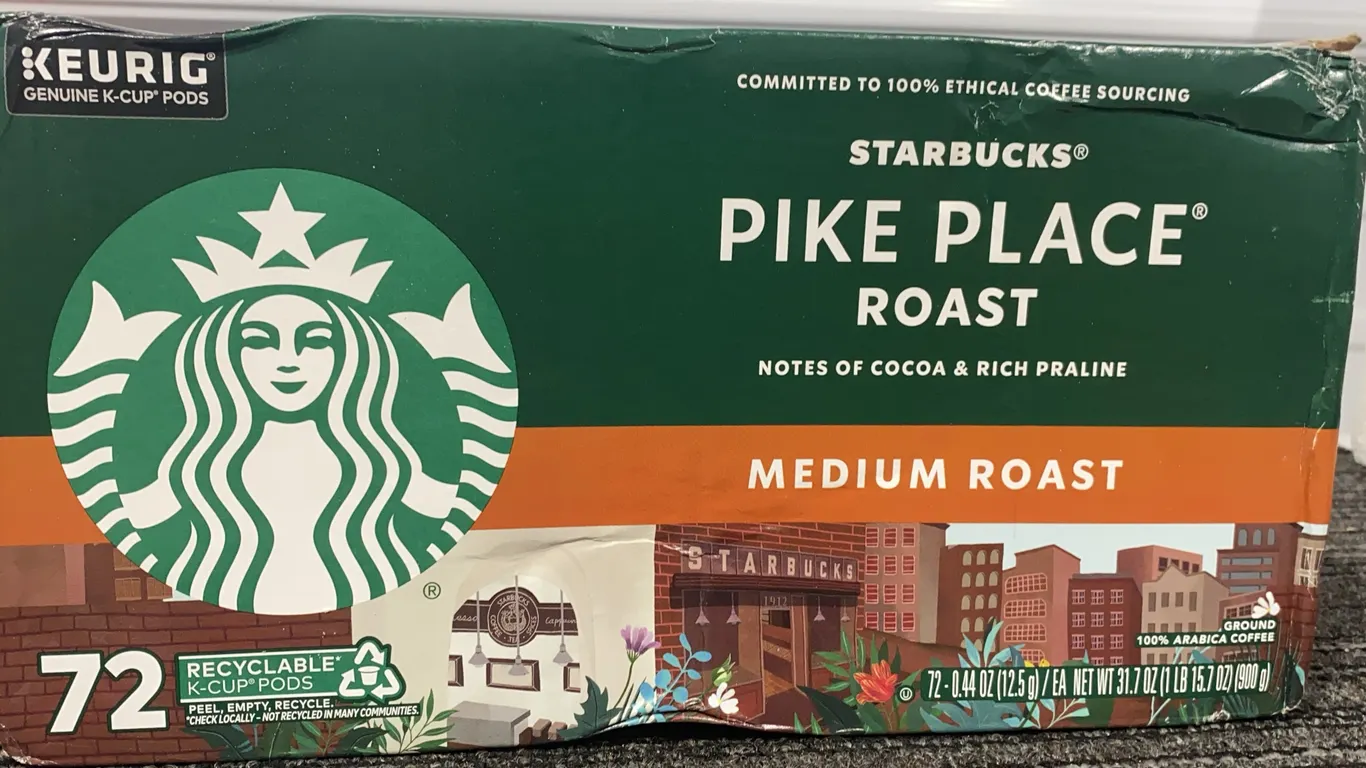 *NEW* Starbucks Pike Place Medium Roast K-Cup, 72 Pods - Best By: 3/2027