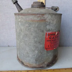 Vintage Galvanized Gasoline Fuel Can