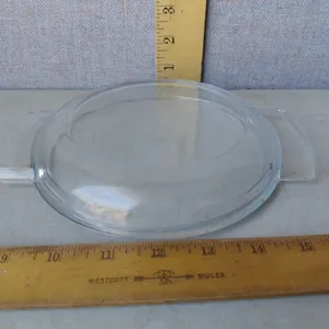 Vintage 453H Pyrex Corning France Lid W/Handles 8.5"X6.75"X1.25"