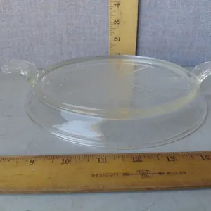 Vintage Fire King Clear Glass Trivet/Hot Plate 10.5"X8.25"X1.5"