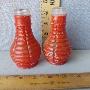 Vintage Pair Grenade Style Salt/Pepper Shakers Missing Lids