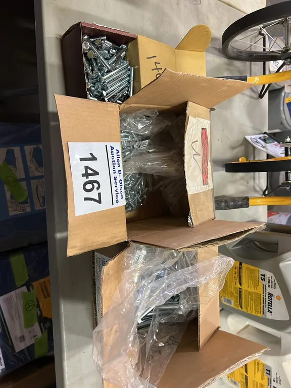3 - NEW/UNUSED BOXES OF GRADE 5 1/2" & 5/16" BOLTS
