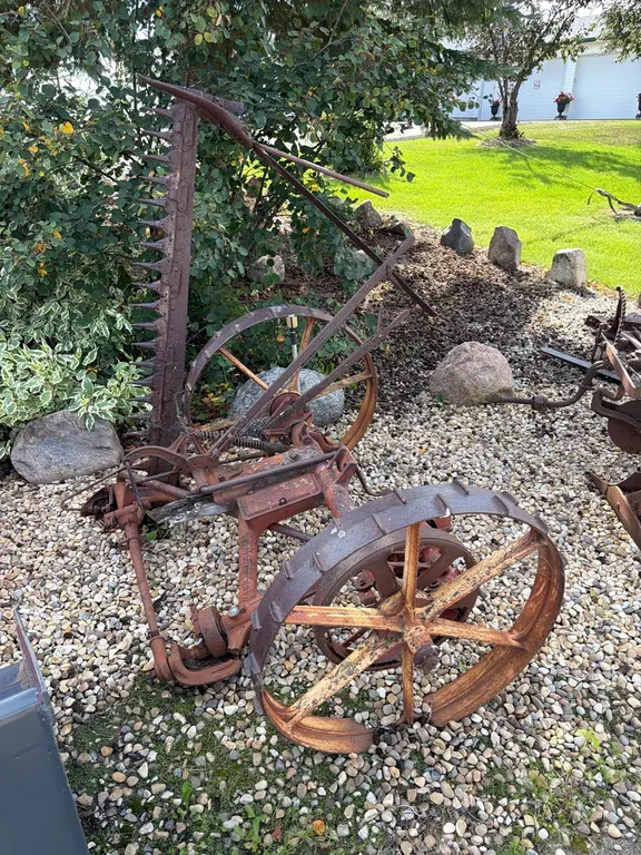 McCormick Antique Sickle Mower, Cast Wheels