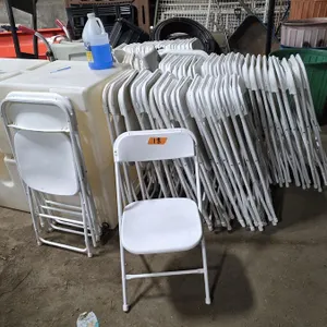 (#18) Approx. (30) White Plastic Folding Chairs
