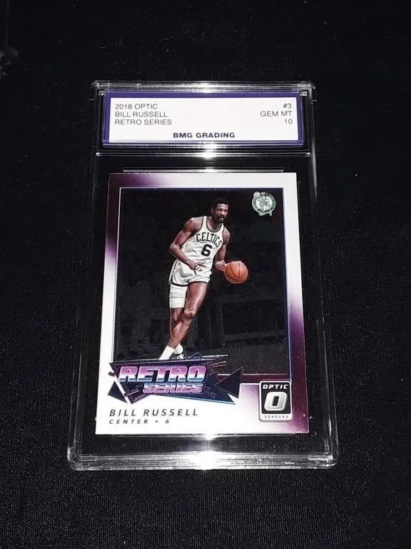 2018 Optic Bill Russell #3 GEM MT 10