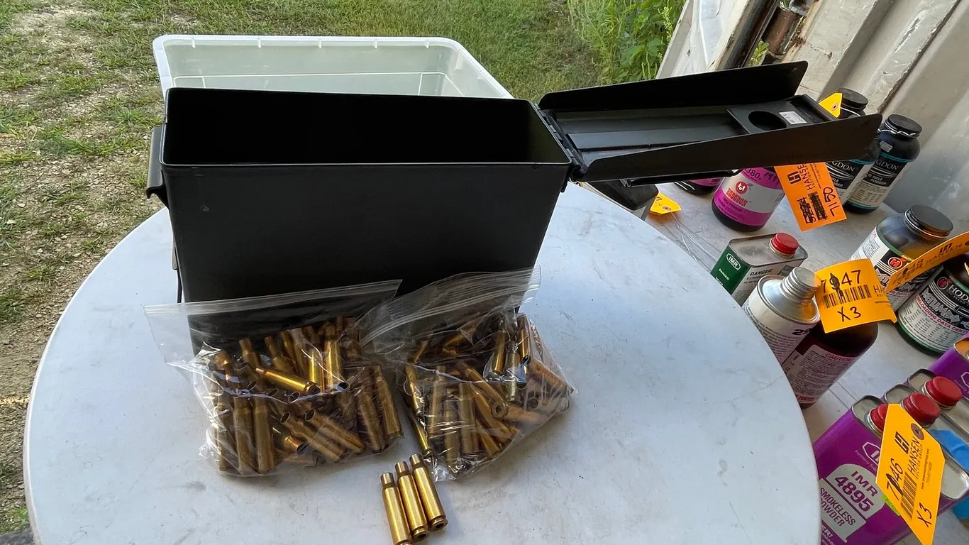 Metal Ammo Box with Unknown Brass (Arcadia, WI)
