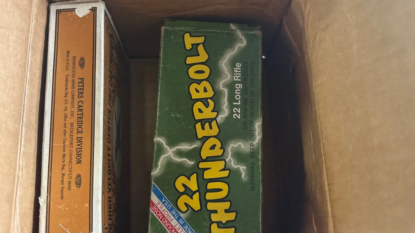Thunderbolt 22 Ammo and Vintage Peters Box (Neenah, WI)