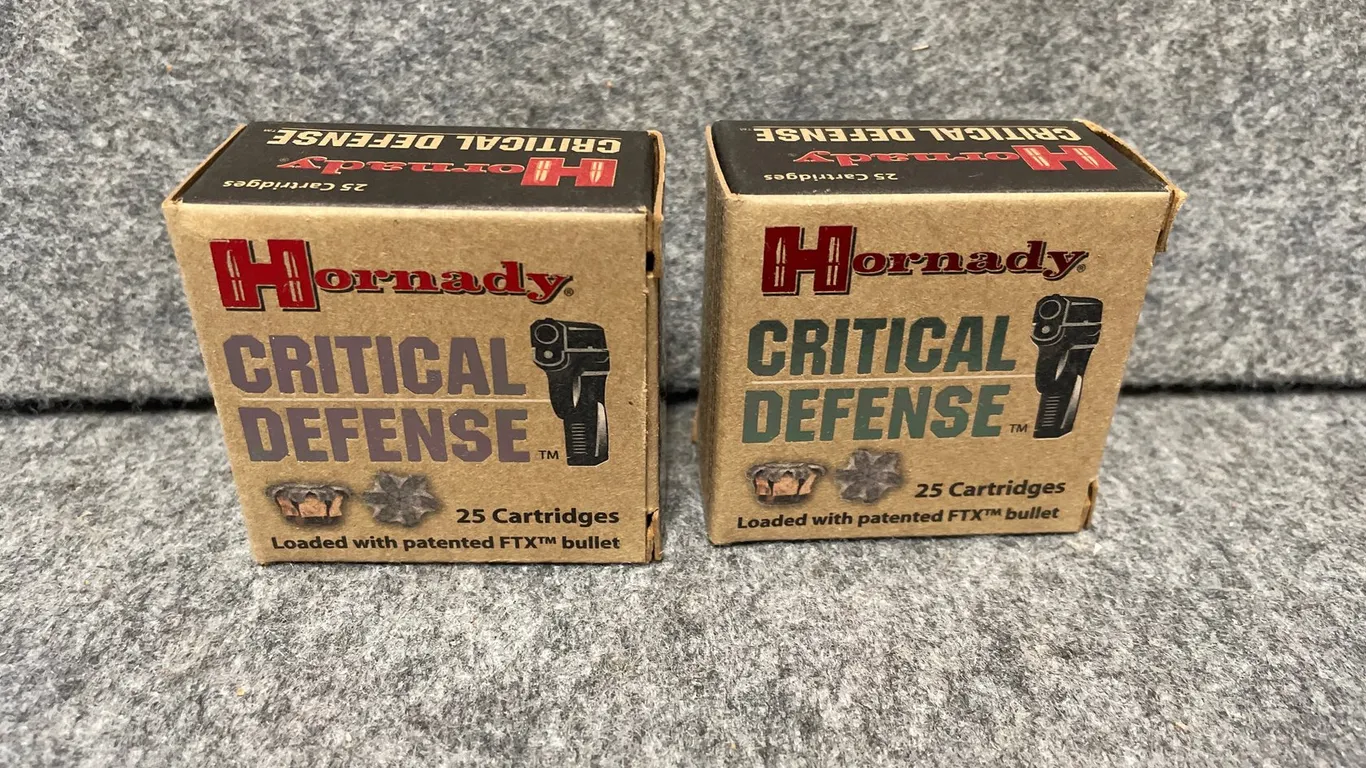 (50) Rds., Hornady, 9mm Luger Critical Defense (Downing, WI)