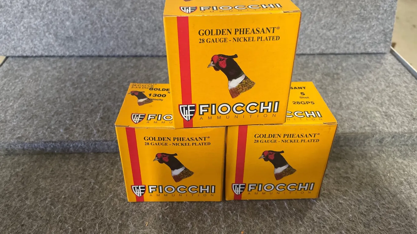 (75) Rds., Fiocchi, 28 Ga. Golden Pheasant Ammunition (Downing, WI)